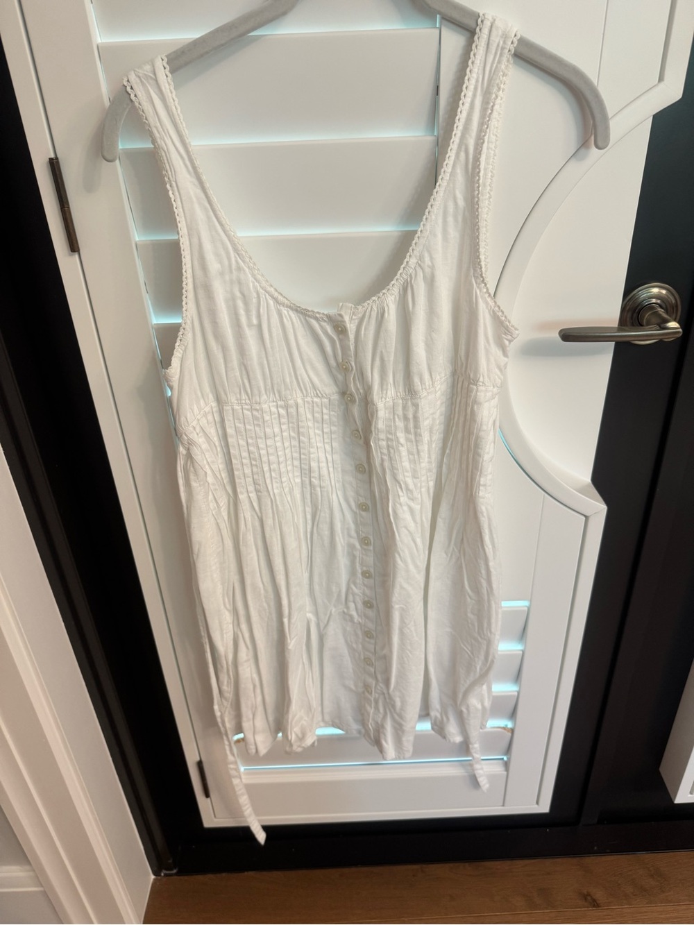 bp White Sleeveless Mini Dress with Scoop Neck